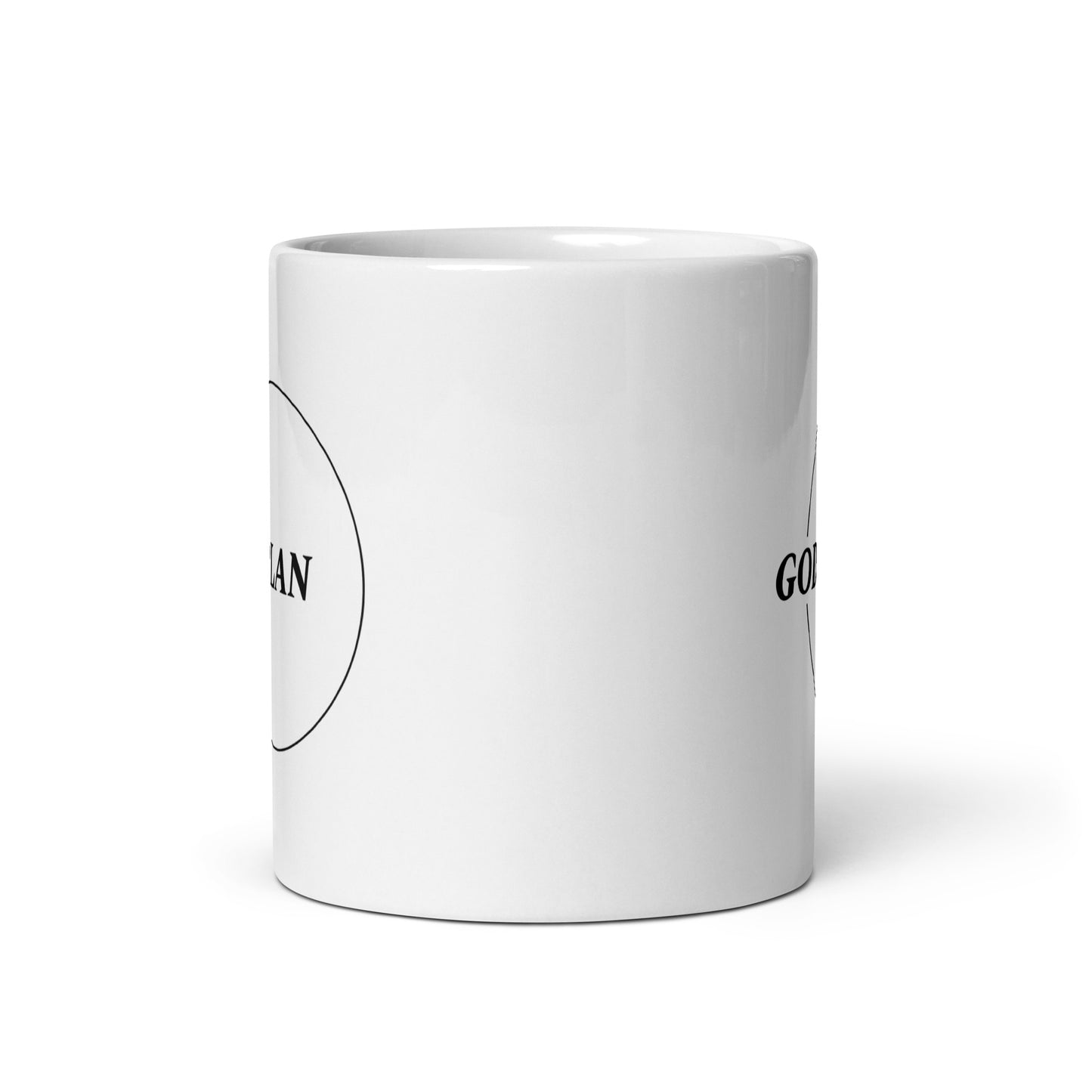 GOD$PLAN White glossy mug